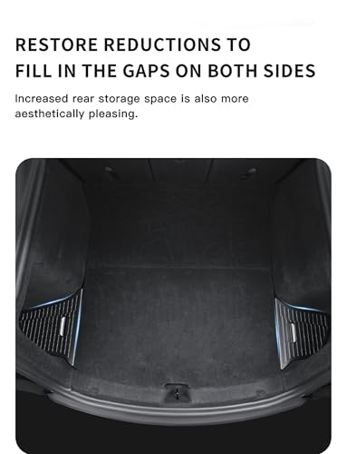 2PCS for 2025 2026 Tesla Model Y Juniper Trunk Organizer Trunk Storage Bins with Lid TPE Waterproof Trunk Storage Box for Model Y Juniper Interior Accessories (2 Count)