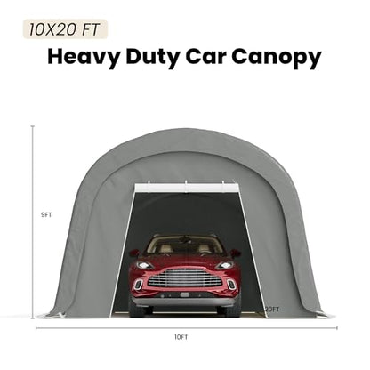 10×20 FT Storage Shelter Outdoor Round Carport