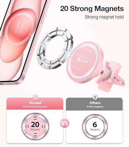 for MagSafe Car Mount [Upgraded Strongest Magnet Power] Magnetic Phone Holder for Car Vent 360 Adjustable Magnetic Car Phone Holder Mount for iPhone 15 14 13 12 Pro Max Plus Mini