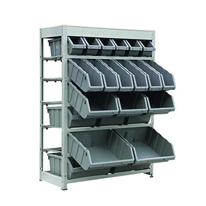 Bin Rack Storage System Heavy Duty Steel Rack Organizer Shelving Unit w