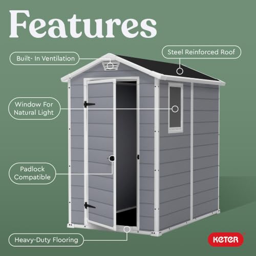 Manor 4x6 Resin Outdoor Storage Shed Kit
