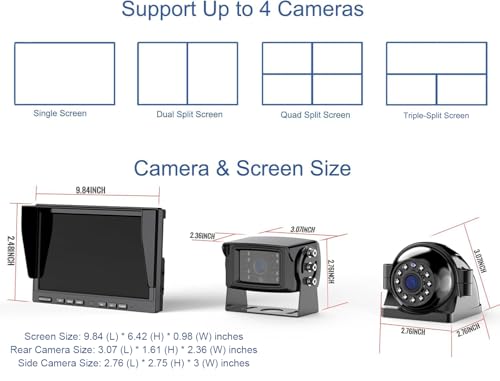 10'' 1080P Wireless Backup Camera System