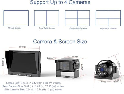10'' 1080P Wireless Backup Camera System