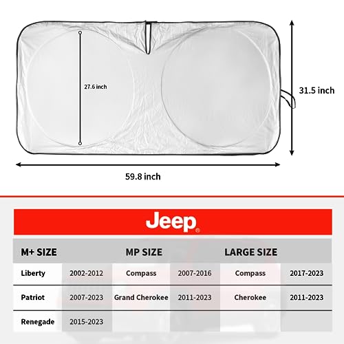 Windshield Sun Shade for Jeep Patriot Renegade 2015