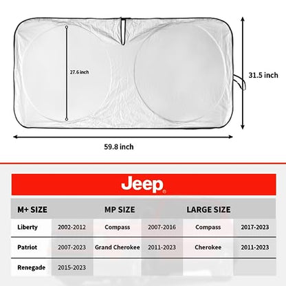 Windshield Sun Shade for Jeep Patriot Renegade 2015