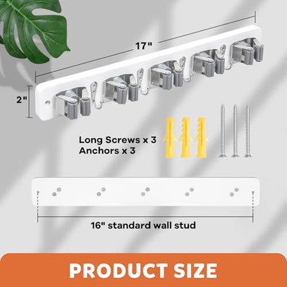 Broom Holder Wall Mount