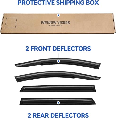 Window Visors Rain Guards for 2019 2020 2021 2022 2023 Hyundai Santa Fe