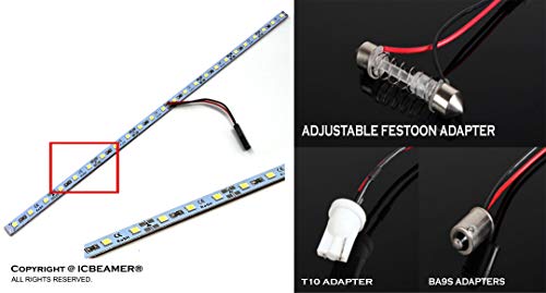 12" Green 18 SMDs 2835 LED Strip Light Universal Fit Car Trunk Cargo Area or Interior Illumination
