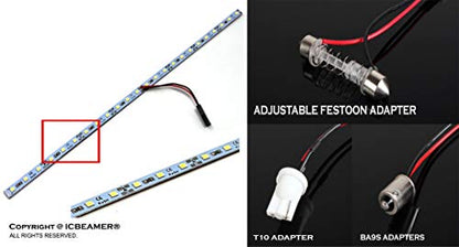 12" High Power Blue 18 SMDs 2835 LED Strip Light Universal Fit Car Trunk Cargo Area or Interior Illumination Cargo Area or Interior Illumination Decoration