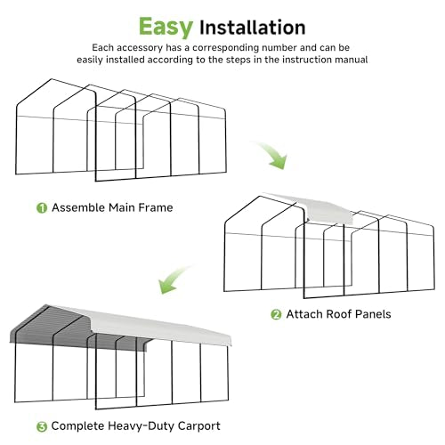 12x20ft Metal Carport