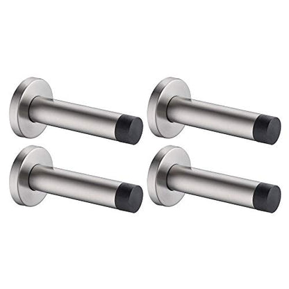 Door Stopper 304 Stainless Steel Thicken 1mm Sound Dampening Door Stop Bumper Wall Protetor 4 Pack