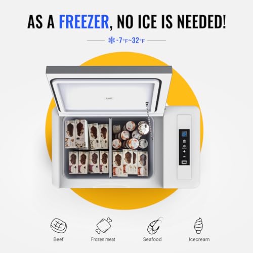 12 Volt Refrigerator With Cover 12V Car Fridge 30 Quart Portable Freezer Compressor Cooler Compressor Freezer