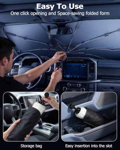2026 Upgraded] Weektic Truck Windshield Sun Shade for F