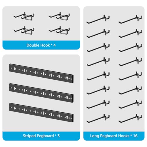 3 Modular Pegboard Strip Storage (2.42 Count)
