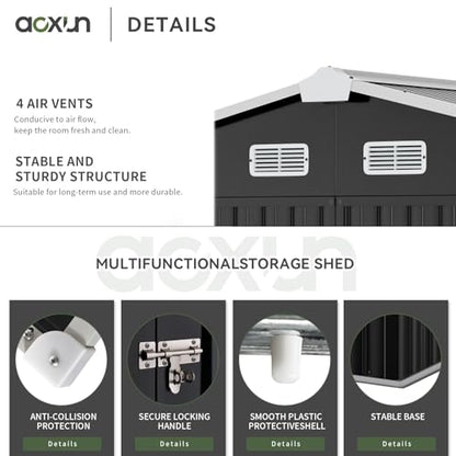 9.8x7.6 FT Shed Outdoor Storage Shed