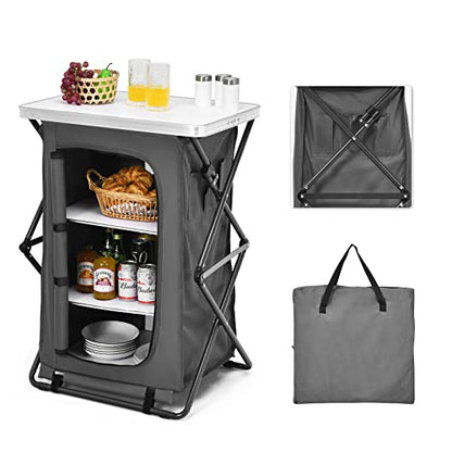 Folding Camping Storage Cabinet