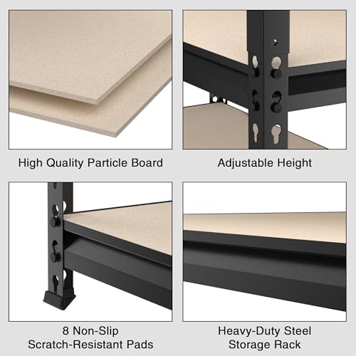 Metal Shelving with Particle Board