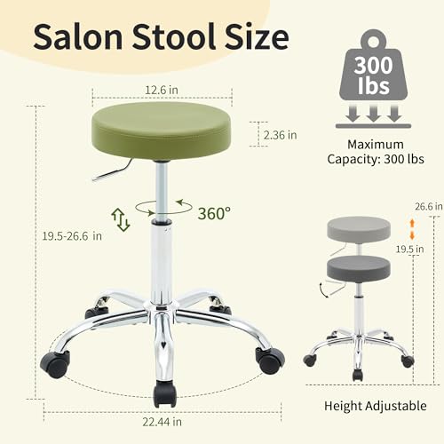 Tattoo Stool with Wheels
