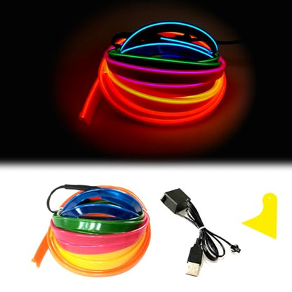 El Wire Mutilcolor Interior Car LED Strip Lights