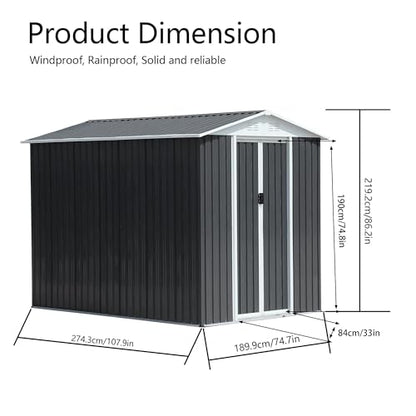 6x9 FT Outdoor Storage Shed