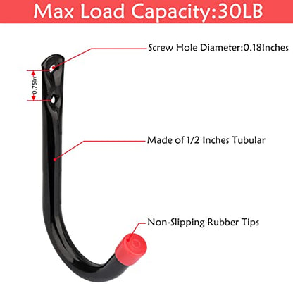 12 Pack Heavy Duty Steel Garage Storage Hooks (12 Count)