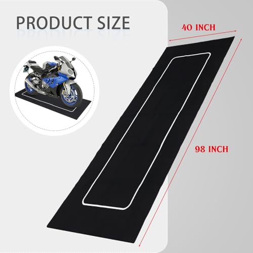 Motorcycle Mat Garage Floor Rug Washable Parking Mats for Garage Floors Non Slip Oil Absorbent Pad Rubber Backing Layer Protects Floor