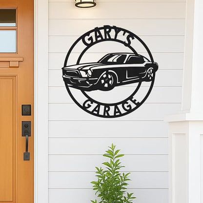 Custom Garage Workshop Metal Sign Personalized Tool Name Wall Art for Car Truck Mechanic Shop Decor Durable Steel Sign for Dad Husband Men’s Auto Workspace or Fence