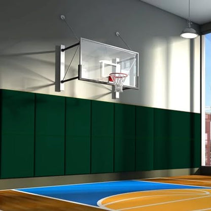 60" 72" High Gym Wall Padding 2" Thick Foam Basketball Court Wall Mount Protector for Garage Taekwondo Babyroom