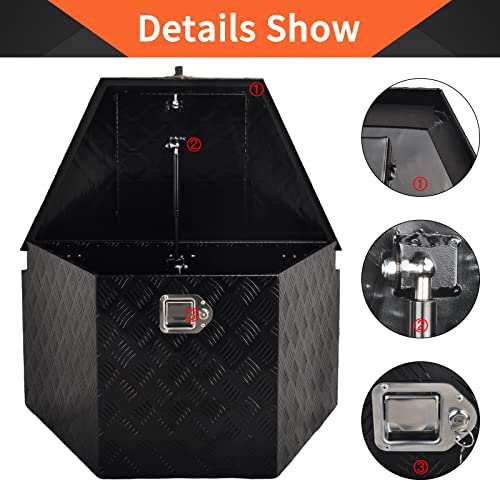 33 Inch Aluminum Trailer Tongue Tool Box 5 Bar Tread Wide Utility