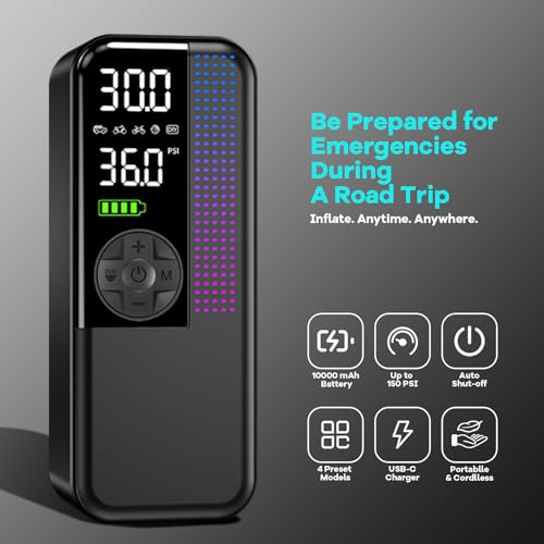 150PSI Portable Cordless Tire Inflator Air Compressor (24 Count)