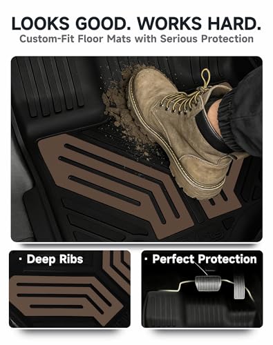 2 Piece Front TPE Floor Mats for Ford F