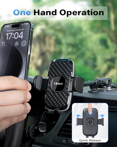 Solid Car Truck Phone Mount Holder with Thick Gooseneck Long Arm