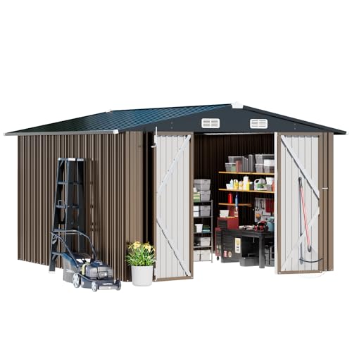 Shed Outdoor Storage Shed Metal (2 Count)