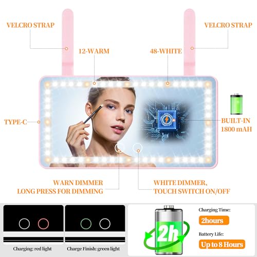 Car Sun Visor Vanity Mirror with Lights