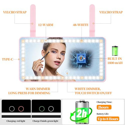 Car Sun Visor Vanity Mirror with Lights