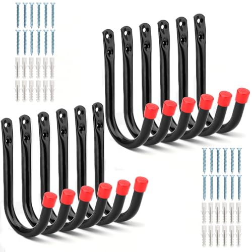 12 Pack Heavy Duty Steel Garage Storage Hooks (12 Count)
