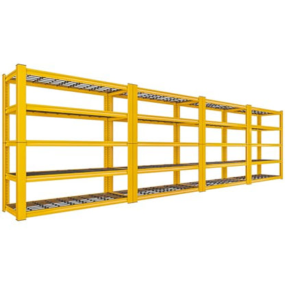 72''H Garage Shelving 3010 LBS Storage Shelves Adjustable Metal Shelving 5 Tier Metal Shelves for Storage Industrial Shelf for Kitchen Pantry Warehouse Basement 72" HX35.5 WX16 D (4 Count)