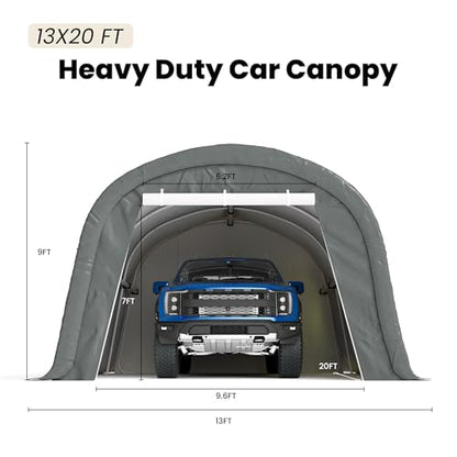 13'×20' Storage Shelter Outdoor Round Carport