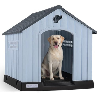 Durable Waterproof Plastic Dog House for Small to Medium Sized Dogs