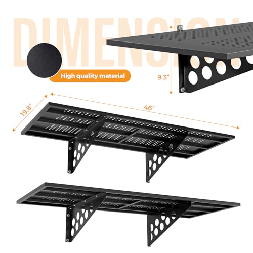2 Pack 1.5x4ft Heavy Duty Garage Wall Shelving Storage Rack (2 Count)