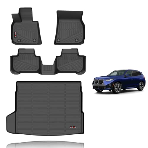 Floor Mats & Cargo Liner Custom for 2025 2026 BMW X3 Car Mats Automotive Cargo Mat Floor Liners Trunk Mat X3 All Weather Floor Mats Trunk Liner Black