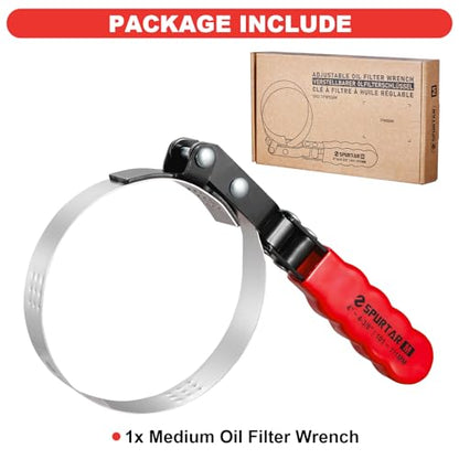 Medium Oil Filter Wrench Adjustable Swivel Oil Filter Removal Tool