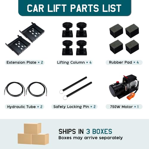 5000 lb Portable Car Lift for Home Garage