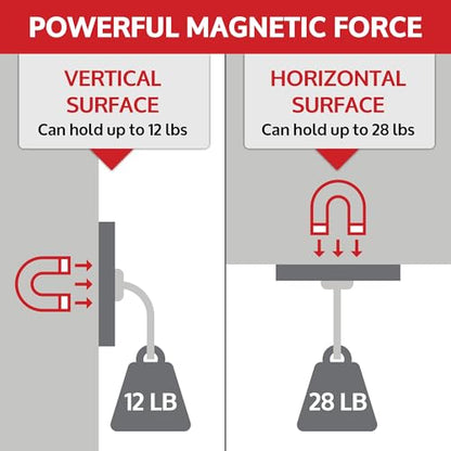 Black Heavy Duty Magnet for Hanging Straps (2 Count)