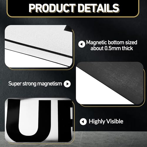 2 Pcs Security Officers Magnetic Signs Heavy Duty Reflective Security Sign Magnet Waterproof Magnetic Decals for Vehicles Cars Truck Rover Patrol 18 x 6 Inch White with Black Border (2 Count)