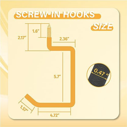 Screw in Ladder Hook (4 Count)