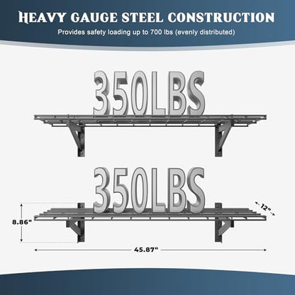 2 Pack Wall Mounted Garage Shelving