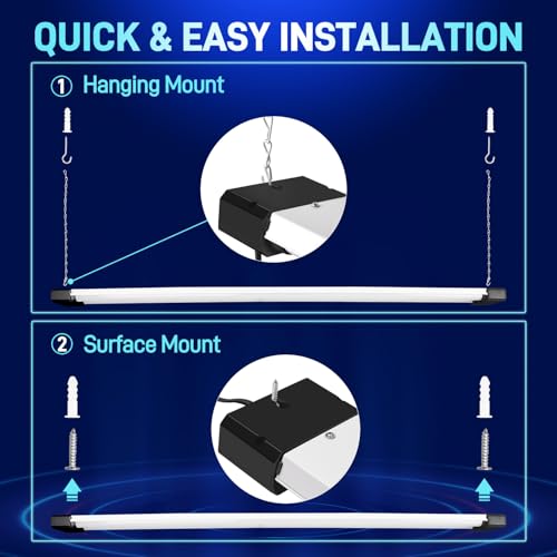 4FT Linkable LED Shop Light for Garage (4 Count)