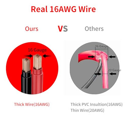 12 24V 26FT 16AWG Car Cigarette Lighter Extension Cord