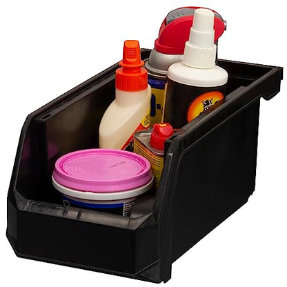 Medium Stackable Plastic Storage Bins (8 Count)